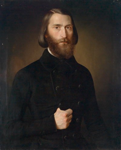 Portrait of Theologian Carl Scholl by Theodor Schultz